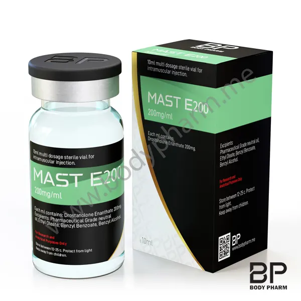 Mast E200 Mast E200 is a 10ml Multi-dose vial for Intramuscular injection containing: 200mg/ml of Masteron Enanthate.