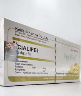 Gambar Kotak Cialifei 28 Tablet dengan Kode QR Asli untuk Verifikasi Keaslian