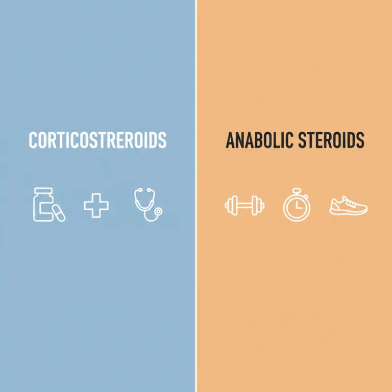 Blog 2 Ilustrasi perbedaan kortikosteroid vs steroid anabolik dalam penggunaan medis dan kebugaran